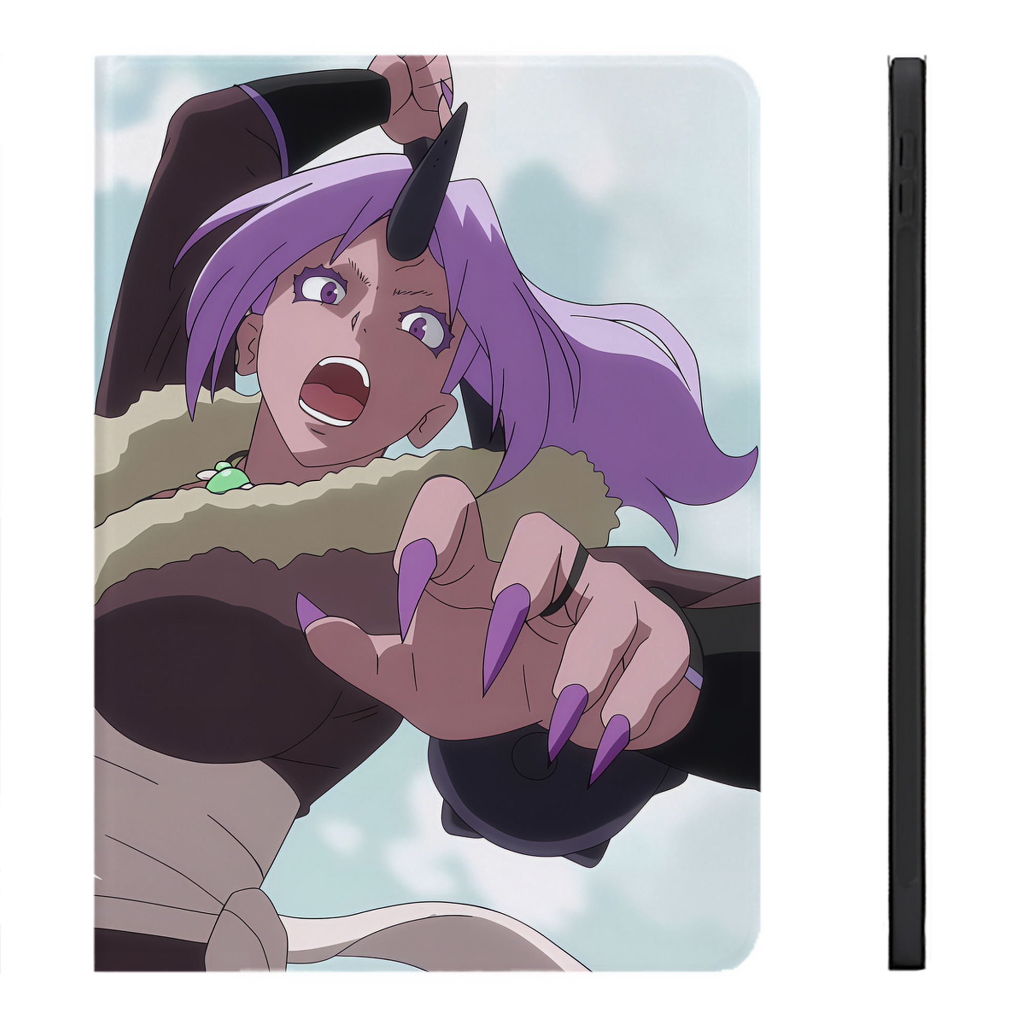 （画像用） 転スラ Regarding Reincarnated to Slime IPadケース ペンホルダー付き ブックスタイルデザイン